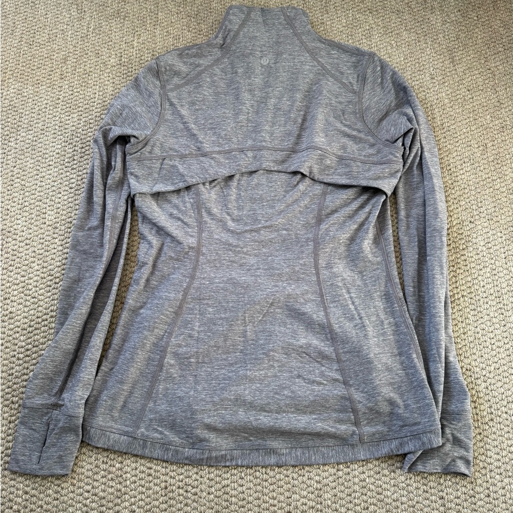 lululemon athletica Heathered Gray Quarter-Zip Sweatshirt - Picture 2 of 4
